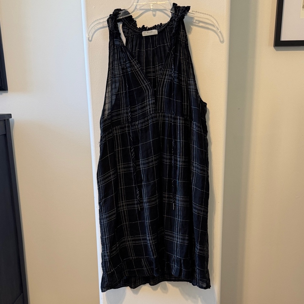 Dreamers Black Pinstripe Sleeveless Top